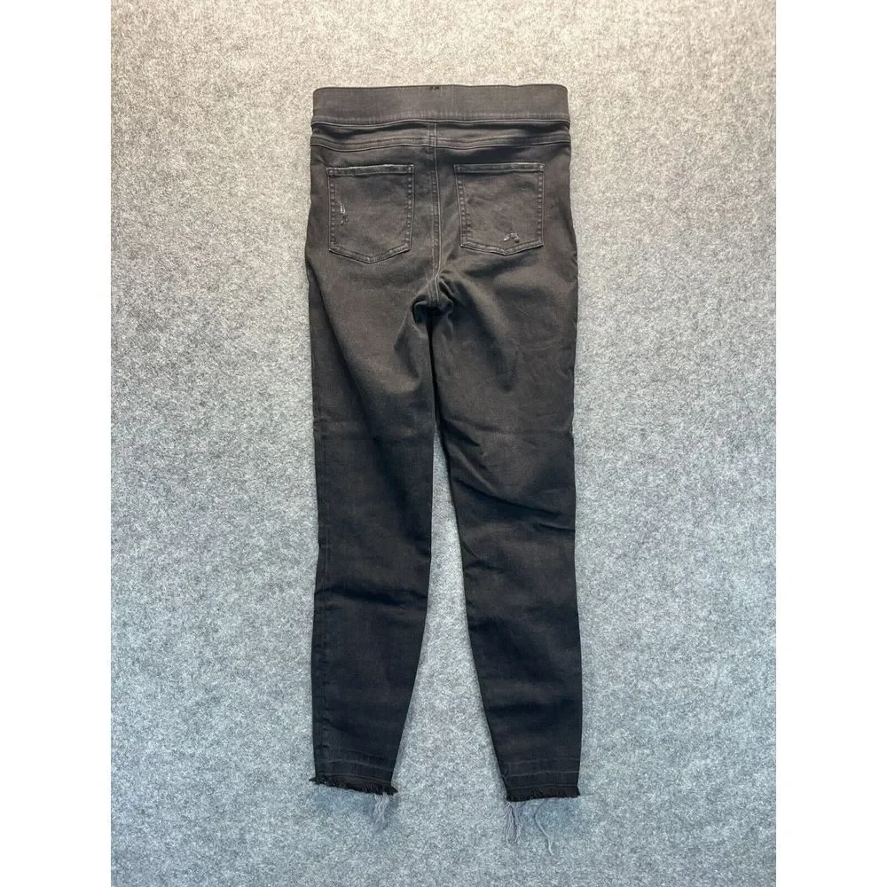Spanx Women's Jegging Jeans Size S Black Mid Rise Stretch‎ Distressed